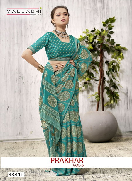 Prakhar Vol 6 By Vallabhi Moss Georgette Daily Wear Online Saree Wholesale